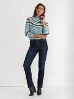 Mock Neck Balloon Sleeve Sweater