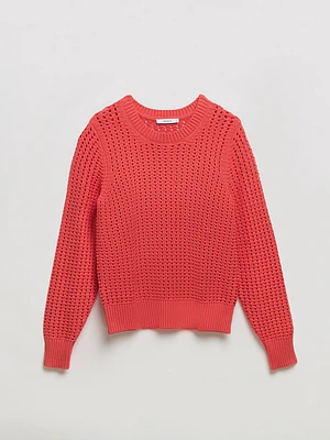 Long Sleeve Crochet Sweater