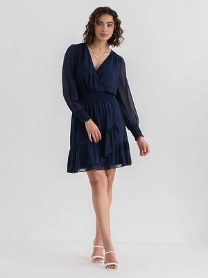 Nova Chiffon Smocked Mini Dress