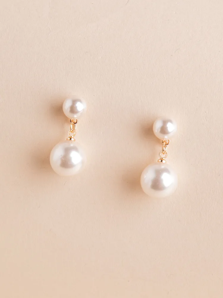 Bold Pearl Drop Earrings