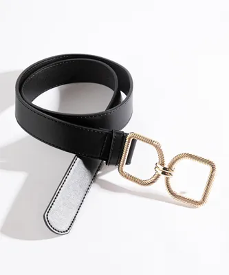 Black Gold Buckle Belt