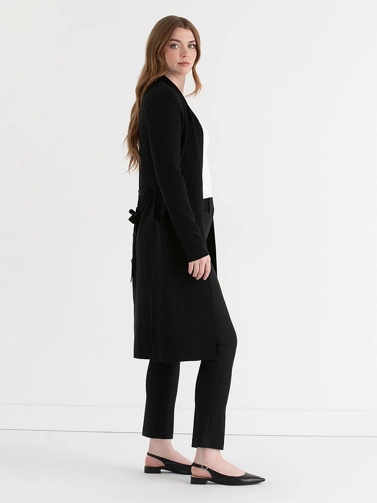 Long Cardigan with Tie Belt