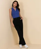 Sleeveless Polo Collar Sweater