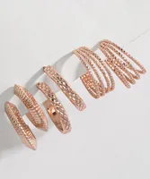Small Rose Gold Hoop Earring Trio