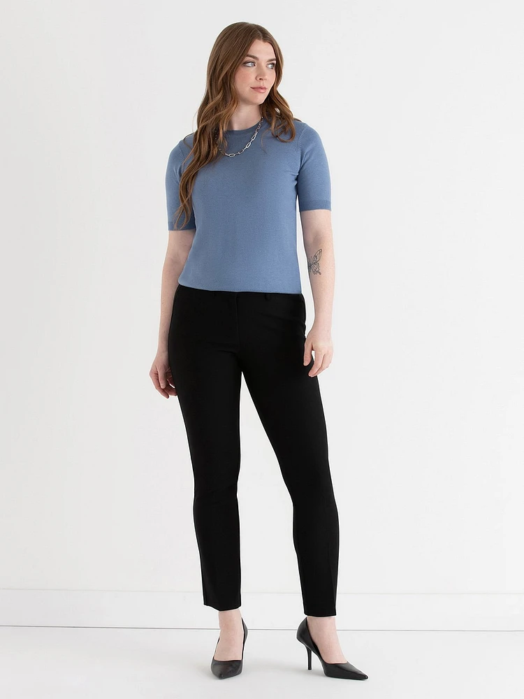Cashmere Blend Crew Neck Sweater