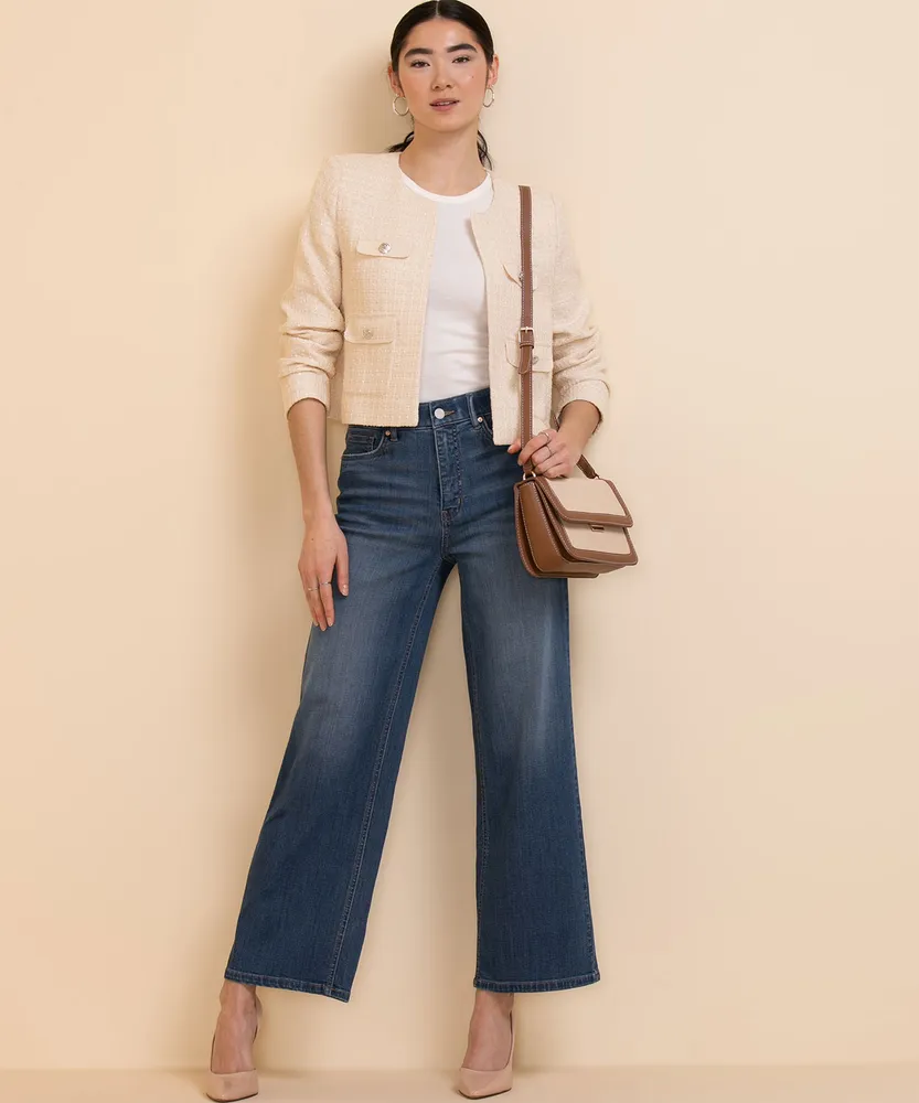 Neutral Canvas Cross Body Bag