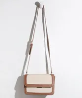 Neutral Canvas Cross Body Bag