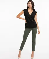 HOLD AUG 29 Buckled Faux Wrap Top