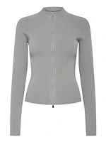 Crista Long Sleeve Zip Knit Cardigan