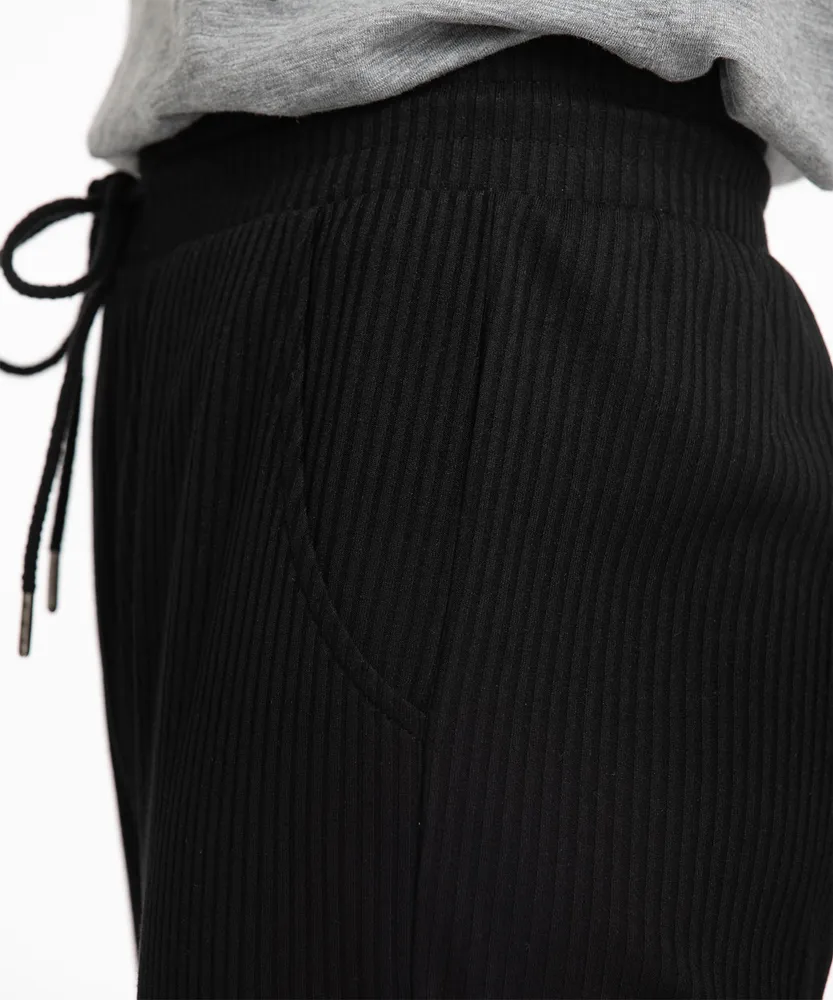 Ribbed Knit Drawstring Joggers