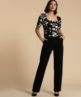 Puff Sleeve Square Neck Top