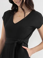 Venus Wide Crop Jumpsuit Iconic Crepe