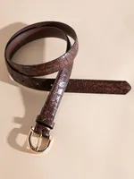 Brown Faux Crocodile Belt