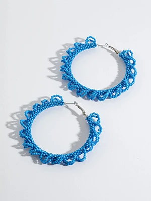 Beaded Hoop Earrings