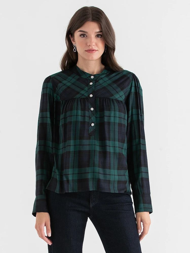 Henley with Jewel Buttons