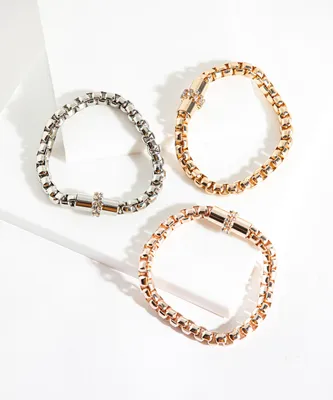 Chain Link Bracelet Trio