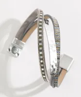 Metal Accent Snap Bracelet