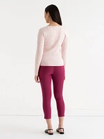 V-Neck Ribbed Sweater