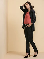 Paulina Pleat Neck Sleeveless Blouse