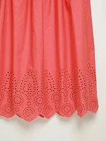 Eyelet Midi Skirt