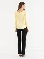 Satin Cowl Blouse