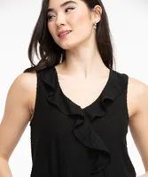 Sleeveless Swiss Dot Bubble Top