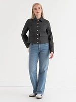 Cropped Felt Jacket