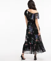 Sleeveless Sheer Ruffle Dress