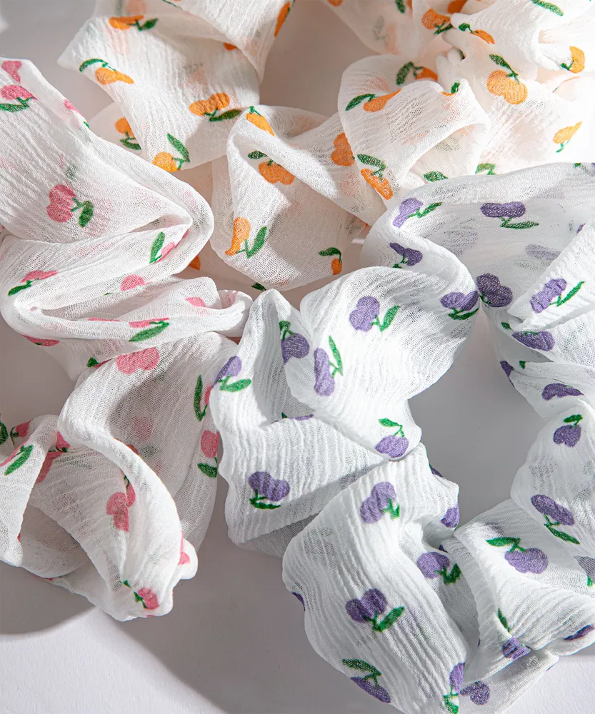 Fruit Hair Scrunchie 3-Pack