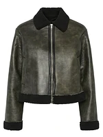 Pippi Short Faux Leather Jacket