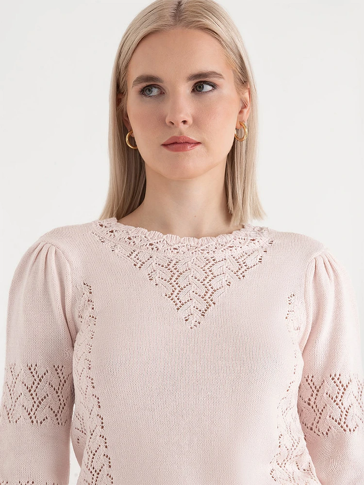 Pointelle Sweater