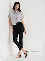 Short Sleeve Collared Poplin Shirt