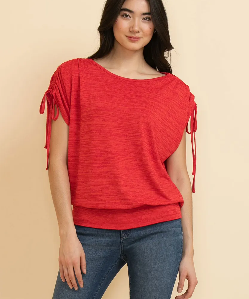 Top with Drawstring Shoulders