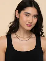 Paperclip Necklace with Rope Chain