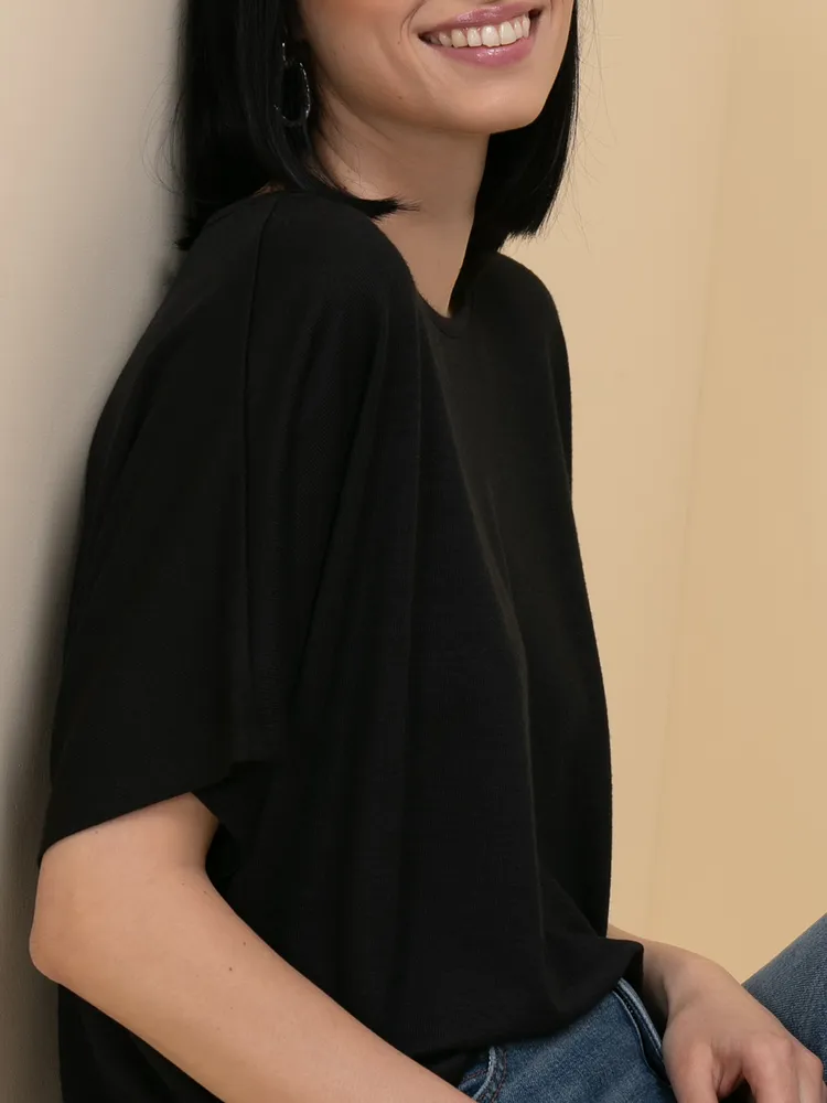 Banded-Bottom Knit Top