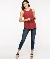 Sleeveless Scoop Neck Swing Top