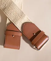 Straw Belt with Brown Buckle