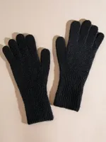 Alpaca Wool-Blend Knit Gloves
