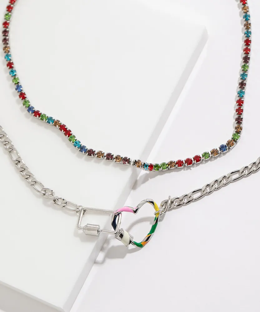 Layered Rainbow Necklace