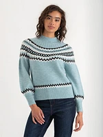Mock Neck Balloon Sleeve Sweater