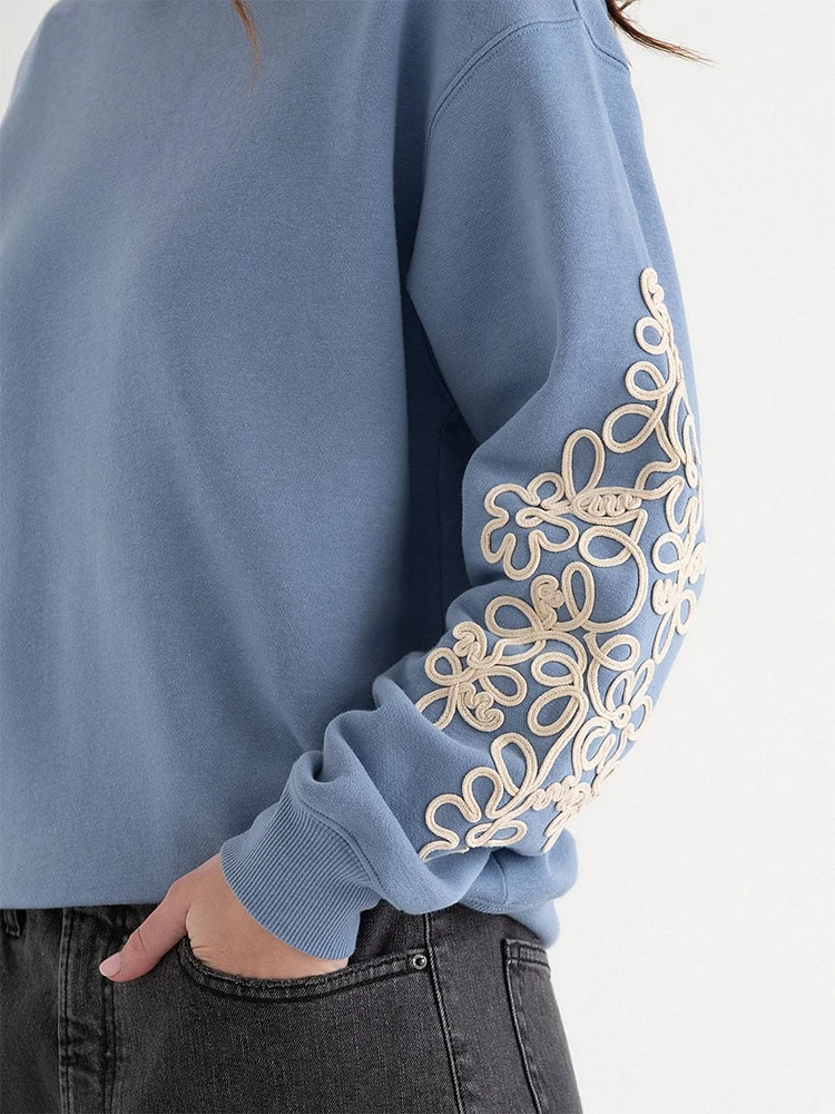 Classic Fit Cotton Crewneck Sweatshirt