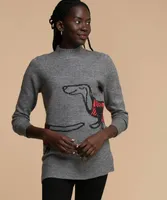 Dachshund Mock Neck Tunic Sweater