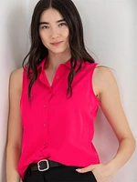 Nicole Sleeveless Collared Shirt