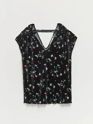 Plisse Extend Sleeve Top