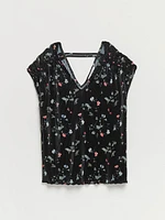 Plisse Extend Sleeve Top