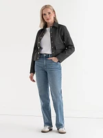 Cropped Felt Jacket