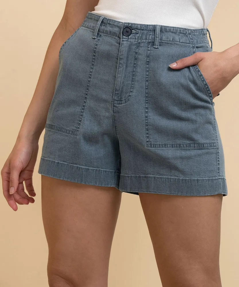 Light Blue Utility Jean Short