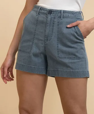 Light Blue Utility Jean Short