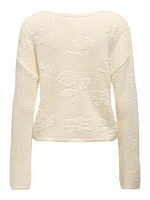 Stacy Knit Rose Sweater
