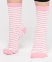 Pink Striped Socks